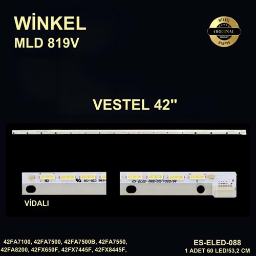 Vestel SLİM Tv LED BAR vidalı model 42 inç 60 mercek 53,2 cm 284215-Ü10
