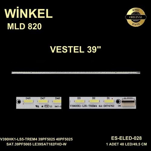 Vestel Slim Led Bar 39 inç 49.5cm 48 mercek 284225-Ü9