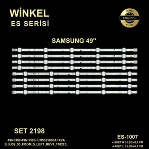 Samsung Tv LED BAR 50 inç 8 li takım uyumlu tv kodları 49N5300-49N 5300- UN50J5000AFXZA UE49J5200 284287-F11