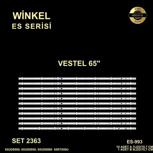 Vestel 65 inç A10x70,7cm 8 mercek - B1x 70,7cm 8 mercek tv ledi led bar 284323-e4