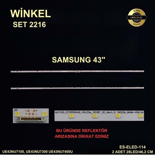Samsung Slim Led Bar 43 inç 2x46,2cm 28 Ledli Tv Led Bar 284341-Ü24