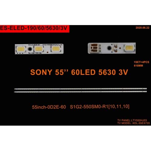 Sony Slim Led Bar 55 inç 4x61,8cm 60 Ledli Tv Led Bar 284396-CC9