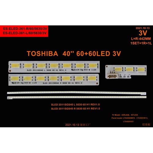 Toshiba Slim Led Bar 40inç 44,1cm 60 Ledli Tv Led Bar 284398-CC10