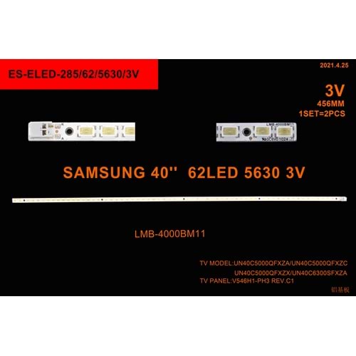 Samsung Slim Led Bar 40 inç 2x45,6cm 62 Ledli Tv Led Bar 284402-Y7