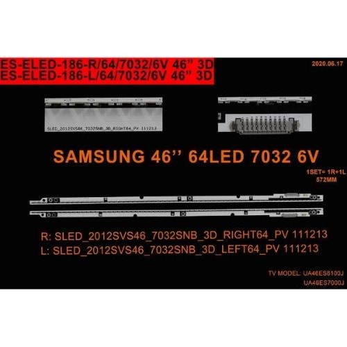 Samsung Slim Led Bar 46 inç 2x57,2cm 64 Ledli Tv Led Bar 284408-Y12