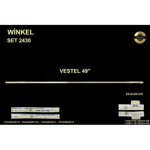 Vestel Slim Led Bar 49 inç 2x53,5cm 98 Ledli Tv Led Bar 284426-AA11