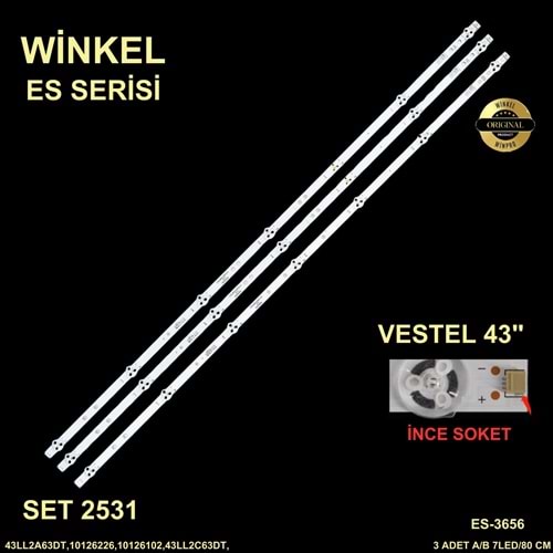 Vestel Tv LED BAR 43 inç 3lü takım 3x80cm 7 mercek 284428-D17