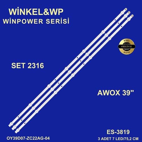 Awox Tv LED BAR 39 inç 3 lü Takım 3 X 75,2 CM 7 Mercek 284467-N27
