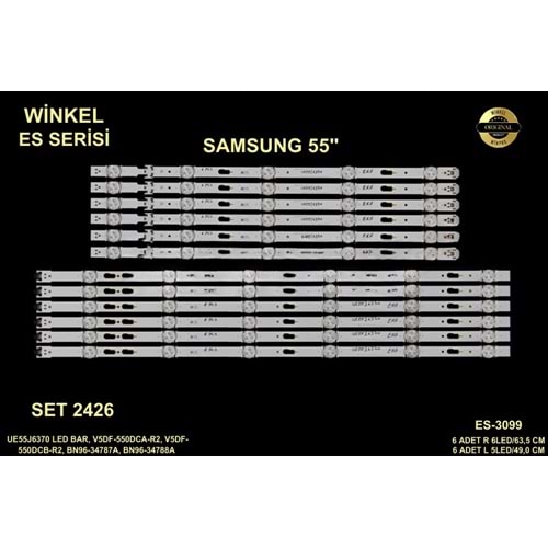 Samsung Tv LED BAR 55 inç 12 Li Takım 6 X 49,0 CM/L 5 Mercek 6 X 63,5 CM/R 6 Mercek 284542 - P27