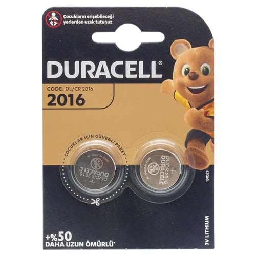 Duracell CR2016 Lityum 2'li Pil 661056
