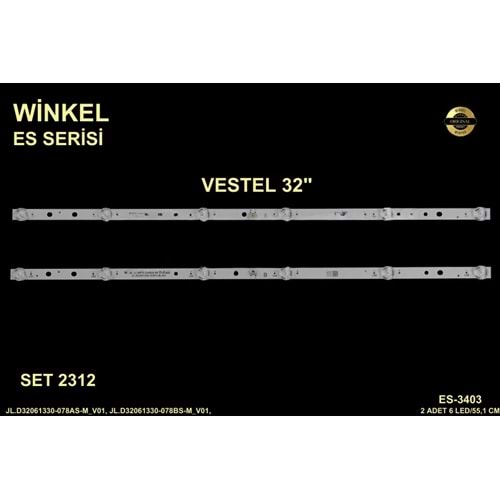 Vestel Tv LED BAR 32 inç 2li takım 2x55,1cm 6 mercek 284441-N3